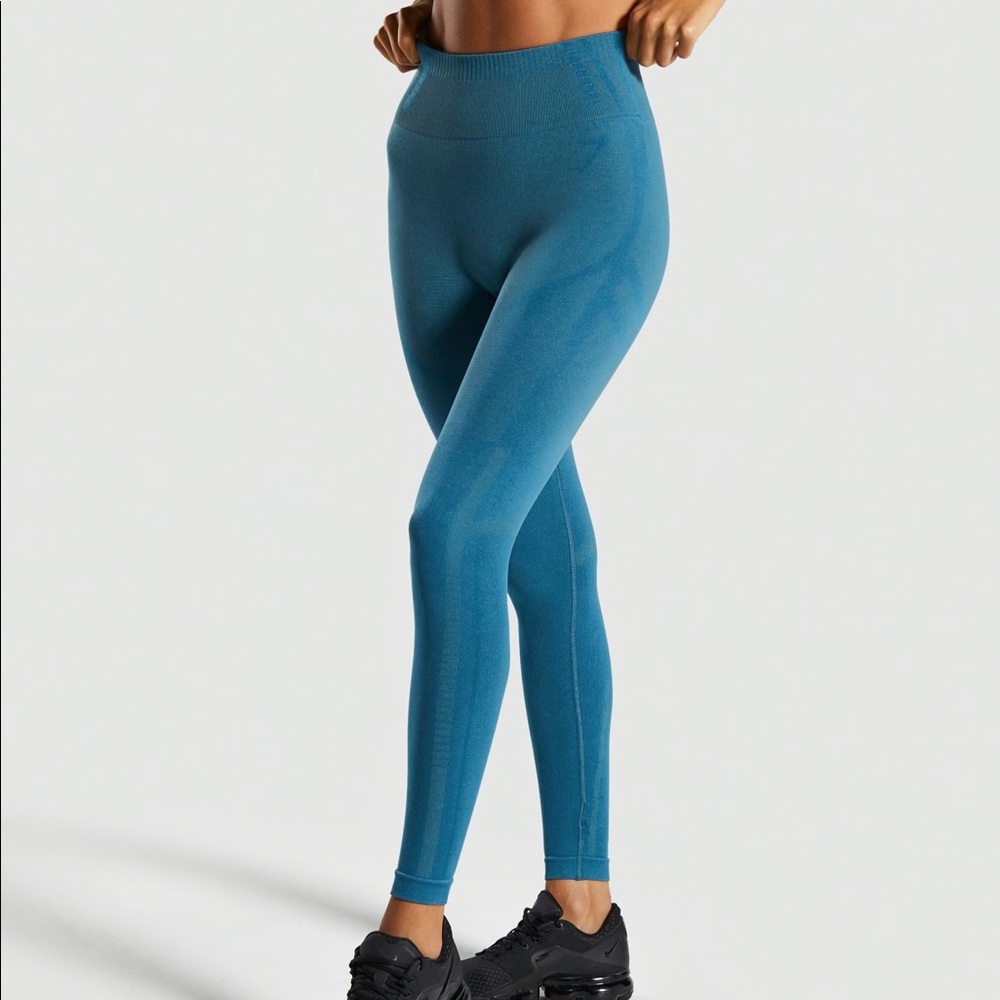 Gymshark GEO SEAMLESS LEGGINGS Teal